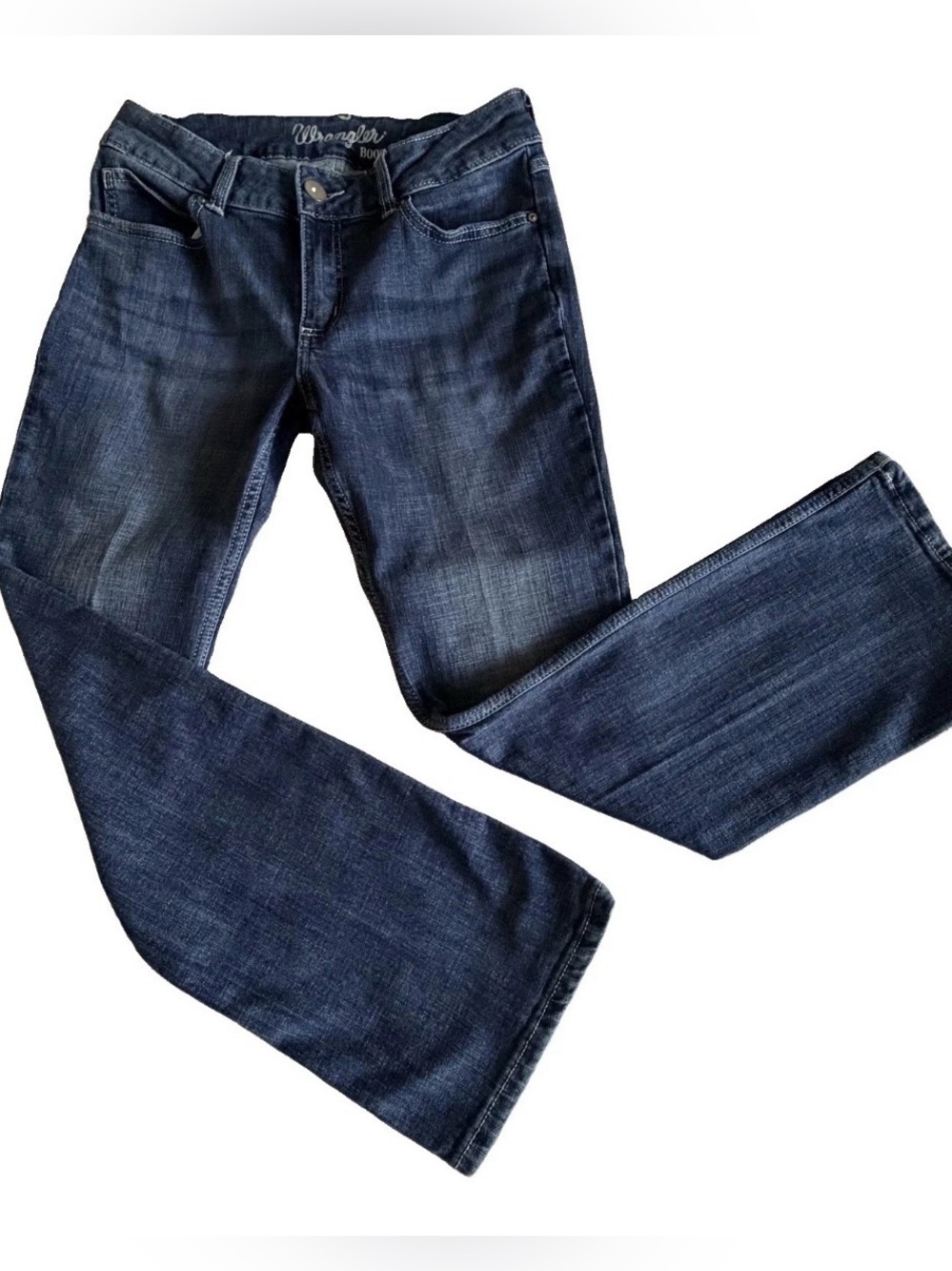 Wrangler Jeans Jrs 9 Blue Medium Wash Bootcut Stretch Denim Farm Girl Western